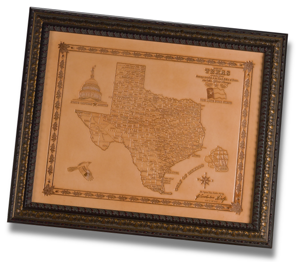 Texas Leather Map